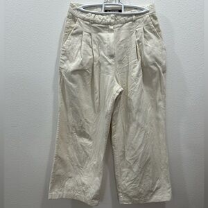 Glassworks London Wide leg Corduroy women’s cream Ivory pant trouser cropped